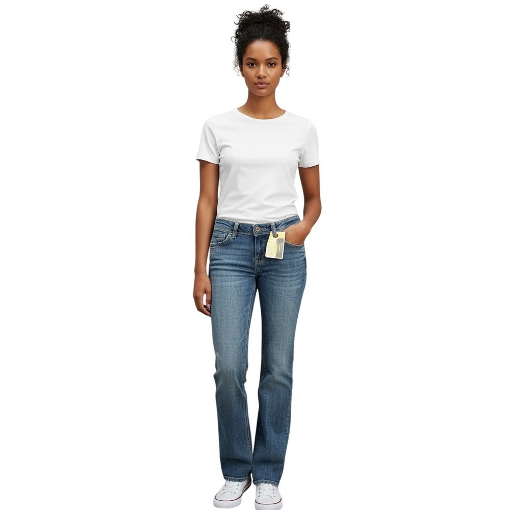 Vintage Levi's Girls Slim Boot‎ Crushed Velvet Jeans Size 7 Denim Distressed NWT